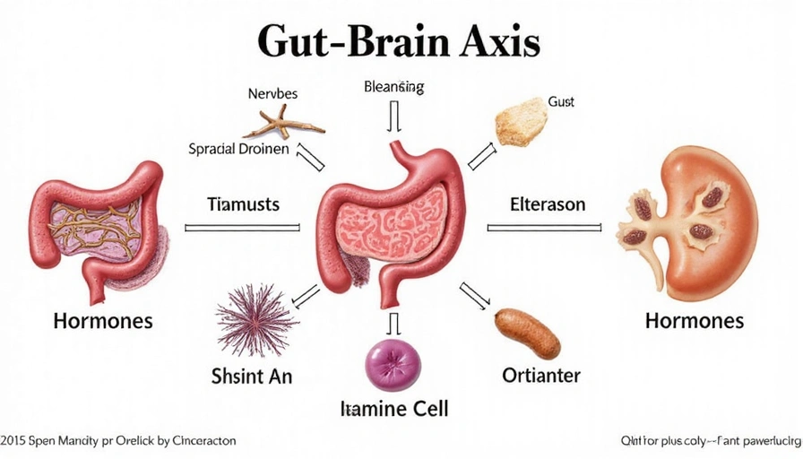 A diagram illustrating the various pathways of communication within the gut-brain axis, including nerves, hormones, and immune cells. No text, no symbols.